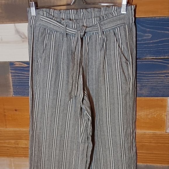 SO Linen Blend Wide Leg Palazzo Pants M - Picture 2 of 8